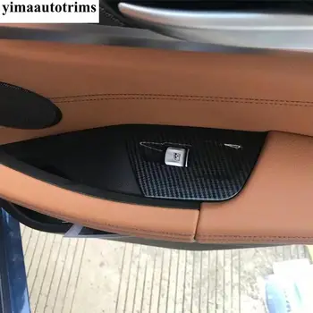 Oglekļa Šķiedras / Matēts Interjera Pielāgošanas Komplekts BMW X3 G01 2018. - 2021. Gadam Durvju Roku balstu Logu Pacēlāju Pogu Vadības Paneļa Vāku Apdare