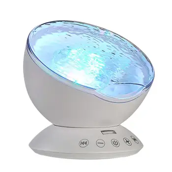 Okeāna Viļņu Projektoru LED Nakts Gaisma Ar USB Tālvadības TF Kartes, Mūzikas Atskaņotājs, Skaļrunis Aurora Dropship Projekcijas