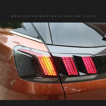 Par Peugeot 3008 3008GT 2017 2018 2019 Auto Aizmugures Gaismas Lampa Segtu Šūnveida Uzlīmes Aizsargs Taillight Apdare Decal