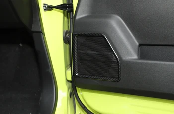 Par Suzuki Jimny 2019 2020 2021 JB74 Durvju Skaļrunis Skaļrunis Apdares Vāciņš Melns Auto Interor Piederumi ABS Oglekļa Šķiedras