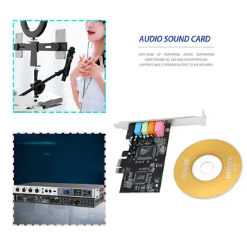PCI-E Express 5.1 ch CMI8738 Audio Skaņas Karte w/Zemu ASV Akciju DLS-bāzes Wavetable mūzikas sintezators