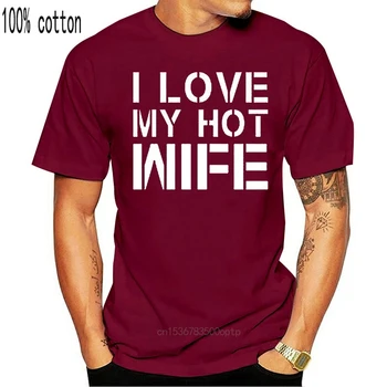 Pieaugušo Man Patīk Mana Karstā Sieva Smieklīgi Humors Attiecības Ar Vīru Dāvana T-Krekls, T-Veida Funny Tee Krekls