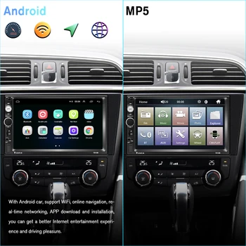 Podofo Android 9.0 2 Din Radio Auto GPS Multimēdiju Atskaņotāju, WIFI Universālā Bezmaksas KARTES 2G Par Volkswagen Nissan Hyundai Kia Toyota