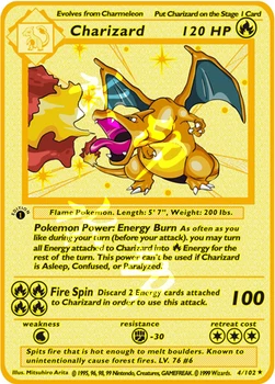 Pokemon Pirmais Izdevums Pokemon Kartes Metāla Sākotnējā 1996 Gadu Charizard Blastoise Venusaur Mewtwo Mew Spēļu Kolekcija Kartes