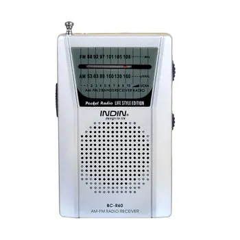 R60 Augstas kvalitātes Portatīvo Kabatas Digital Radio AM/FM Stereo Iebūvēts Skaļrunis Universālā Teleskopiskā Antena Mini Pasaulē Uztvērējs
