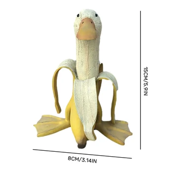 Radošā Banānu Pīļu Mākslas Statuja Dārza Pagalmā Āra Apdare Gudrs Dīvains, Mizoti Banānu Pīle, Amatniecība, Dāvanas Bērniem