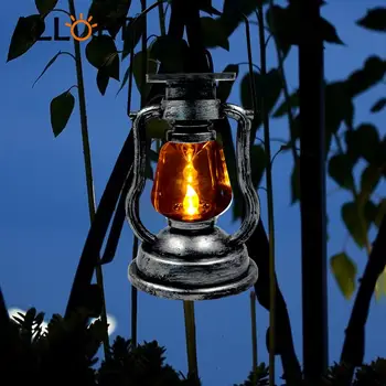 Retro Classic Petrolejas Lampa, Solar Powered Sveču Dekors Gaismas Āra Pārnēsājamas Laternas Gaismas Antīka Apdare