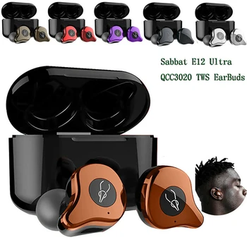 Sabbat E12 Ultra TWS Bluetooth 5.0 Austiņas Bezvadu Austiņas Ūdensizturīgs Qualcomm Bezvadu Lādēšanas Earbuds Sporta Austiņas