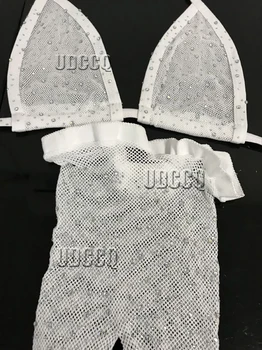 Seksīgs apģērbs mirdzēt Sexy Apakšveļa Apakšveļa Unikālo Crystal Seksa Produkti Kostīmi night Intīms Teddies Bodysuits+karstā bikses Q189