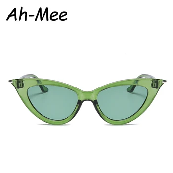 Sieviešu Cat Eye Saulesbrilles, Maza Izmēra Zīmola Dizaineru Modes Retro Dāmas Cateye Apdare, Saules Brilles Sieviešu Brūnas Brilles UV400