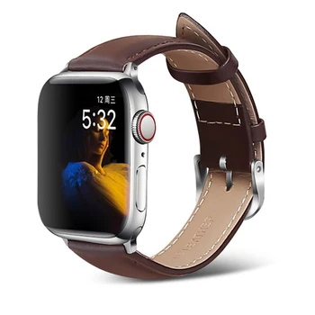 Siksnu Apple skatīties joslas 44mm 40mm watchband apple skatīties 6 5 4 3 2 classic ādas aproce jostas iWatch 42mm 38mm Piederumi