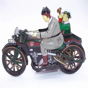 [Smieklīgi] Pieaugušo Kolekcija Retro Vēja rotaļlieta Metāla Skārda vīrietis Braukt ar trīsriteni Mehāniskās rotaļlietas Uzvelkams rotaļu skaitļi modelis bērniem dāvanu