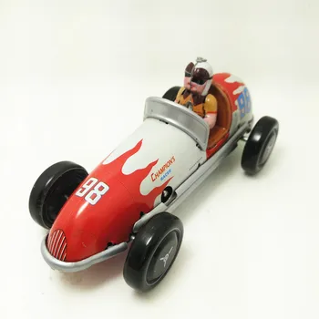 [Smieklīgi] Pieaugušo Kolekcija Retro Vēja rotaļlieta Metāla Skārda sacīkšu auto Mehāniskās rotaļlietas Uzvelkams rotaļu skaitļi modelis bērniem dāvanu
