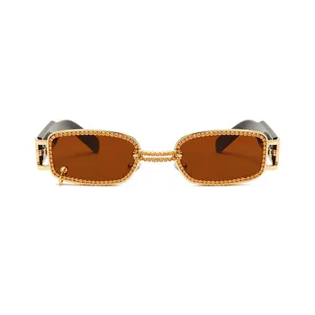 Steampunk saulesbrilles Metāla Dimanta Briļļu toņos saulesbrilles Sieviešu Toņos Okulary UV400 Oculos De Sol