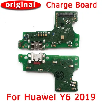 Sākotnējais Uzlādes Ports Huawei Y6 Ministru 2019 USB Maksas Kuģa PCB Dokstacijas Ligzda Plāksnes Savienotājs Flex Nomaiņa Rezerves Daļas