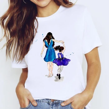T-krekli Top Sieviešu Multiplikācijas filmu Mammu Meitene Mamma Mīlestība Kawaii Apģērba Izdrukāt Dāma Grafiskais T Krekls Dāmas Sieviešu Tee T-Krekls