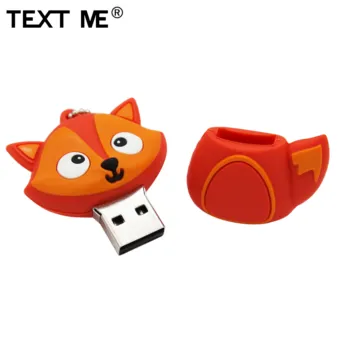 TEKSTA MAN 64GB cute karikatūra Pingvīns pūce fox stila usb flash drive usb 2.0 4GB 8GB 16GB 32GB vreative pendrive dāvanu