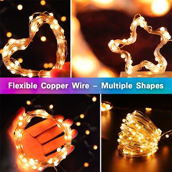USB Led RGB String Gaismas Vara Stieples String Lampas Pasaku Stīgu Gaismas Ziemassvētku Eglīte Kāzu Dekori Tālvadības Gaismas