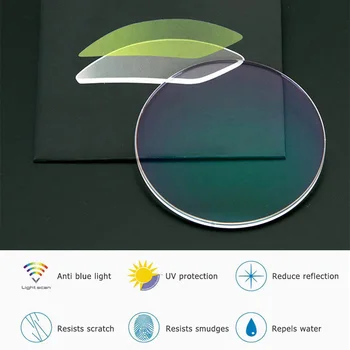 UV Aizsargā Pret Zilo Gaismu Recepšu Lēcas Photochromic Tuvredzība Hyperopia Briļļu Lēcu, Optisko Briļļu Stikli