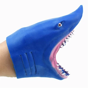 Vairāk par 3 gadiem Bērniem, TPR Dzīvnieku Plastmasas Haizivs Roku Leļļu Cimdi Rotaļlietas, Dāvanu Dzīvnieku Galvas Attēls Spilgti Bērnu Rotaļu Modeli Dāvanas A40