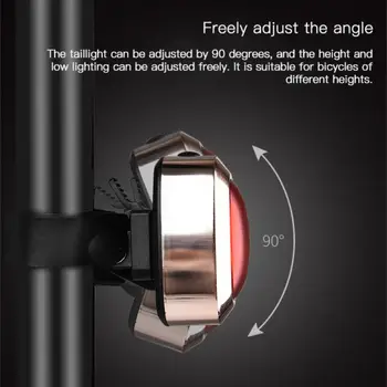 Velosipēdu Bremžu Gaismas Smart Auto lukturu Gaismas Sensoru Ūdensnecaurlaidīgs LED Riteņbraukšana Taillight USB Lādējamu Road Bike Astes Gaismas