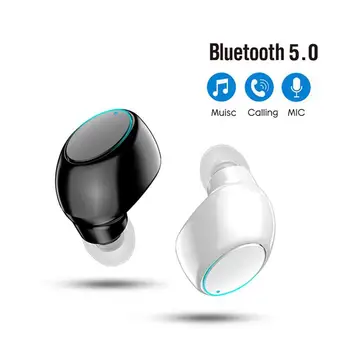 Viena In-ear Tipa Austiņas Bluetooth saderīgu 5.0 Austiņas Trokšņu Samazināšanas Sporta Bezvadu Austiņas, Melns