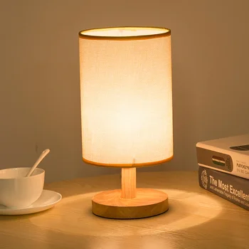 Vienkārši mūsdienu galda lampas guļamistabas studiju gultas lampa, masīvkoka radošs dzimšanas dienas dāvanu nakts gaisma apdare, ES/ASV/UK plug