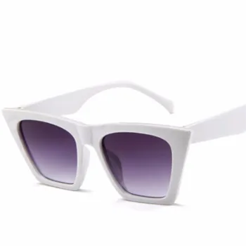 Vintage Retro Sievietēm, Kaķu Acu Saulesbrilles Modes Toņos Lielgabarīta Brilles Populārs Krāsu Objektīvs Cat Eye Briļļu Modes Dāmas UV400