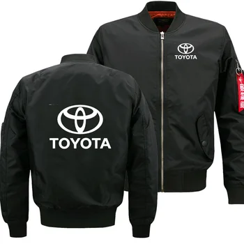 Vīriešu Peld jaka Wintter Silts Slim Fiy Pilota jaka vīriešiem Toyota Automašīnas Logo Drukāt sporta Krekls HipHop Harajuku Vīriešu jaka