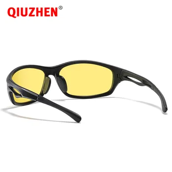 Vīriešu Tr90 Sporta Photochromic Saulesbrilles ar Polarizētu Lēcas, Diena, Nakts Redzamības Brilles par Braukšanas Anti Glare Nakts Brilles