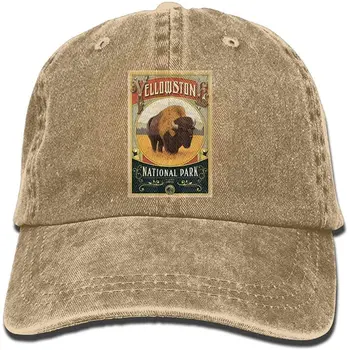 Yellowstone National Park Unisex Džinsa Beisbola Cepure Regulējamu Cepures