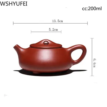 Yixing Tējkanna violetā māla Akmens Scoop tējkanna Dahongpao Teaware skaistumu Roku darbs tējkanna Ķīnas Tējas komplekts 188 bumbu caurumu filtra 190ml
