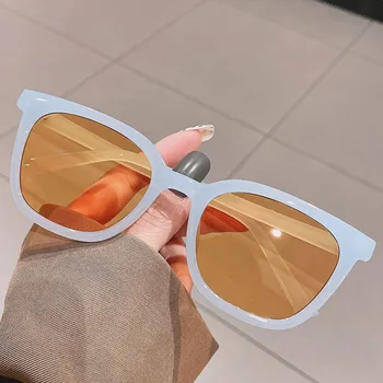 YOOSKE ir 2021. Modes Sieviešu Saulesbrilles Zīmola Dizainere Kvadrātveida Saules Brilles Vīriešiem Konfektes Krāsains Sunglass Sieviešu Toņos Brilles UV400