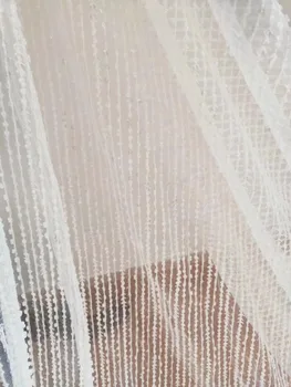 Ziloņkaula kāzas mežģīņu auduma svītru dizains frēzēšana mežģīnes! 2019 JAUNĀ sieviešu raibs šūšanas lāce, lai tērpi! 1 pagalmā nepārtraukti mežģīnes