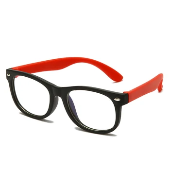 Zilā Gaisma Pierādījumu Brilles Zēns, Bērnu Brilles Rāmis TR90 Laukumā Tīru Krāsu Pārredzamu Lēcu Brilles Anti Blue Ray Brilles