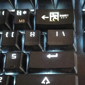 Droši Iziet R1 2u gadījumā atbalsta leņķis, Atpakaļatkāpes keycaps Spīdēt Cauri Keycaps ABS Iegravēti Backlit keycaps Mehāniskā Tastatūra