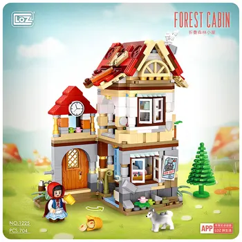 LOZ mini grupu maza daļiņa celtniecības blokus montē rotaļlieta puzzle meitene māju montāža modeli apdare pasaku māja