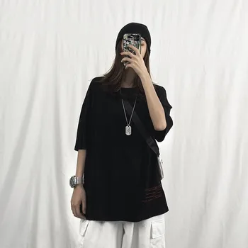 QWEEK Japāņu Streetwear Kravas Bikses Sievietēm Harajuku Balts Plaša Kāju Bikses Sieviešu Hipiju Zaudēt Augsto Vidukli Gadījuma Bikses Oversize